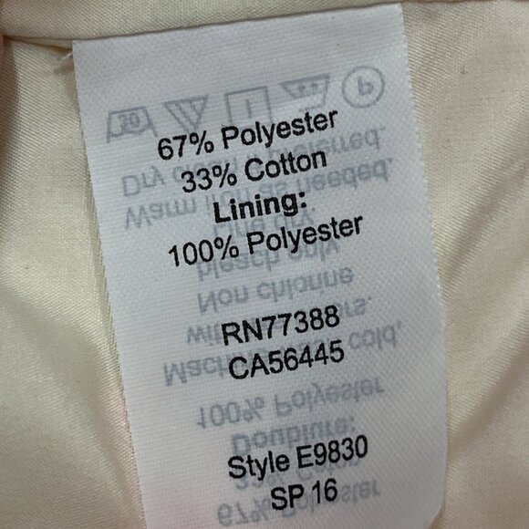 J Crew Skirt Womens 2 White Neon Orange Embroidered Floral Pencil Tropical Beach - Picture 8 of 9